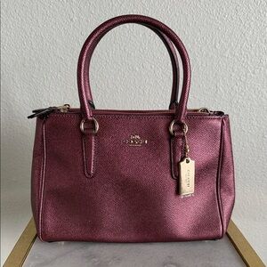 Coach Maroon Leather Satchel NWOT